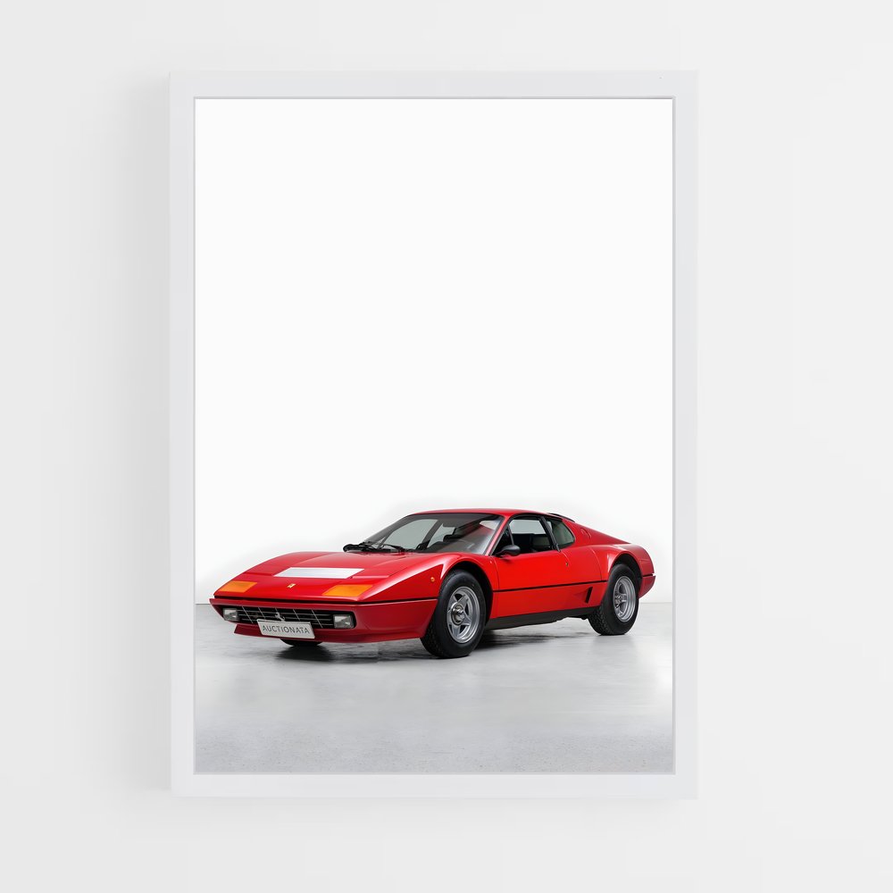 Poster Ferrari Rouge 512 (vue 3)